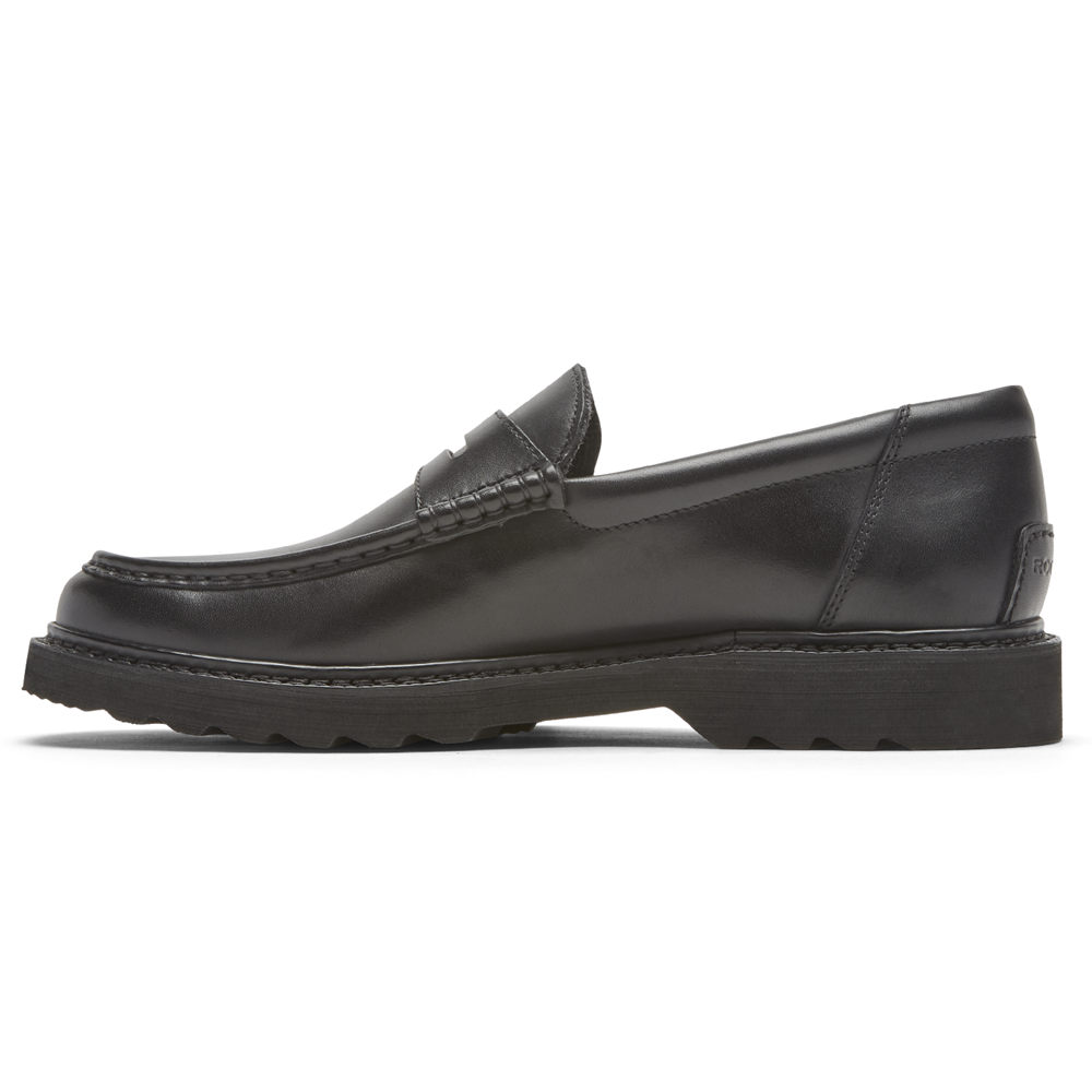 Sapato Vela Rockport Homem Pretas - Peirson Penny Keeper - 81034ZRJG